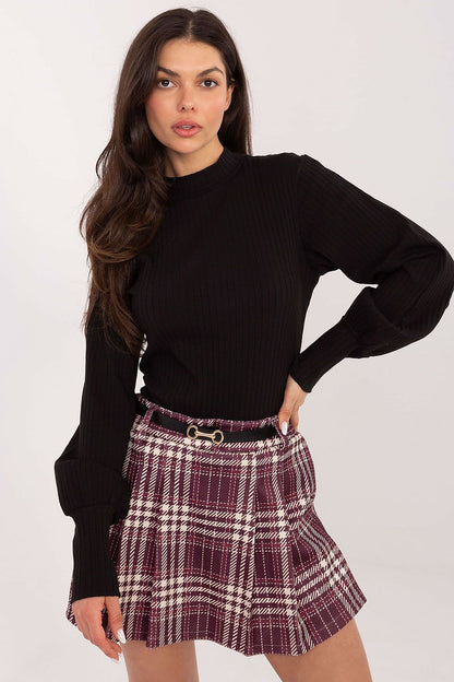 Elegant Plaid Skort by Italy Moda, showcasing a luxurious design that combines sophistication with comfort, perfect for women's fashion.