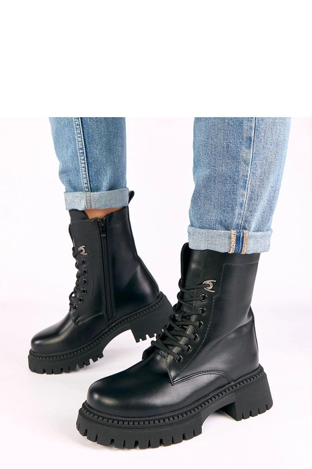 Solea Women's Faux Leather Ankle Boots with 5cm platform, offering durability and elegance, perfect for elevating any outfit.