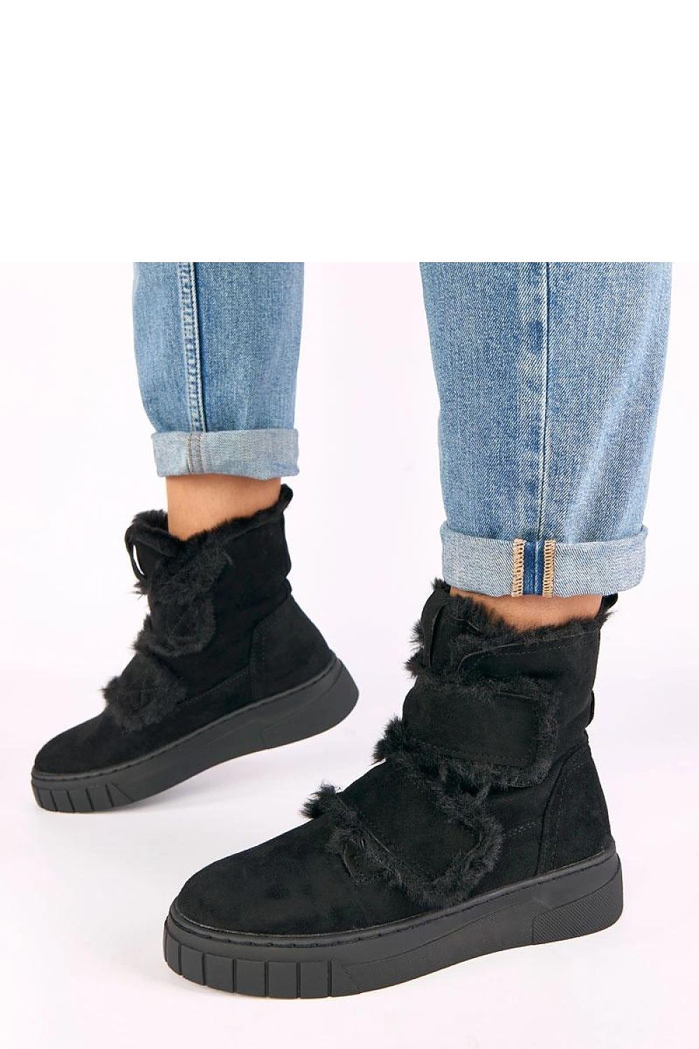 Close-up of Solea Eco Suede Fur-Lined Boots showcasing the soft fur lining and high-quality ecological suede material, exuding luxury and warmth.