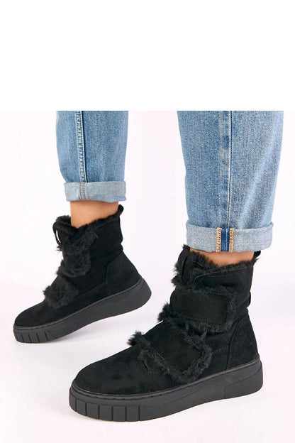 Close-up of Solea Eco Suede Fur-Lined Boots showcasing the soft fur lining and high-quality ecological suede material, exuding luxury and warmth.