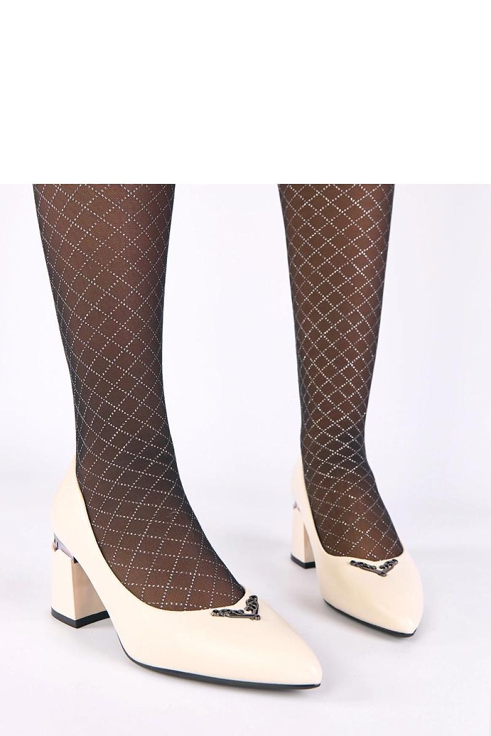 Close-up of the soft synthetic leather insole of Solea's Elegant Slip-On Block Heel Pumps, providing enhanced comfort and cushioning for all-day wear.