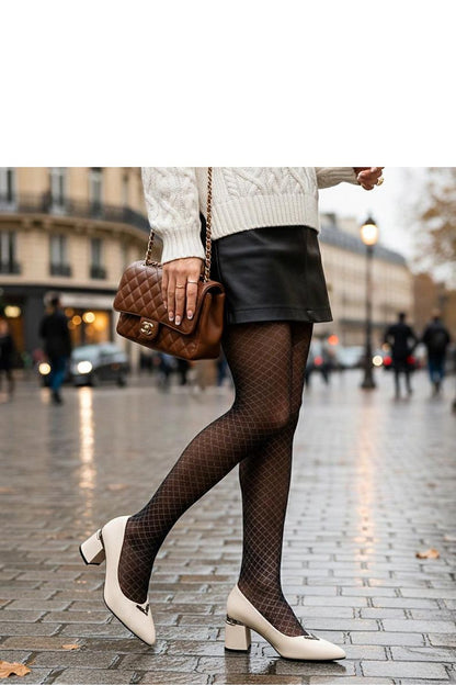 Elegant Slip-On Block Heel Pumps by Solea styled with tailored trousers, capturing a refined look perfect for professional or formal settings.