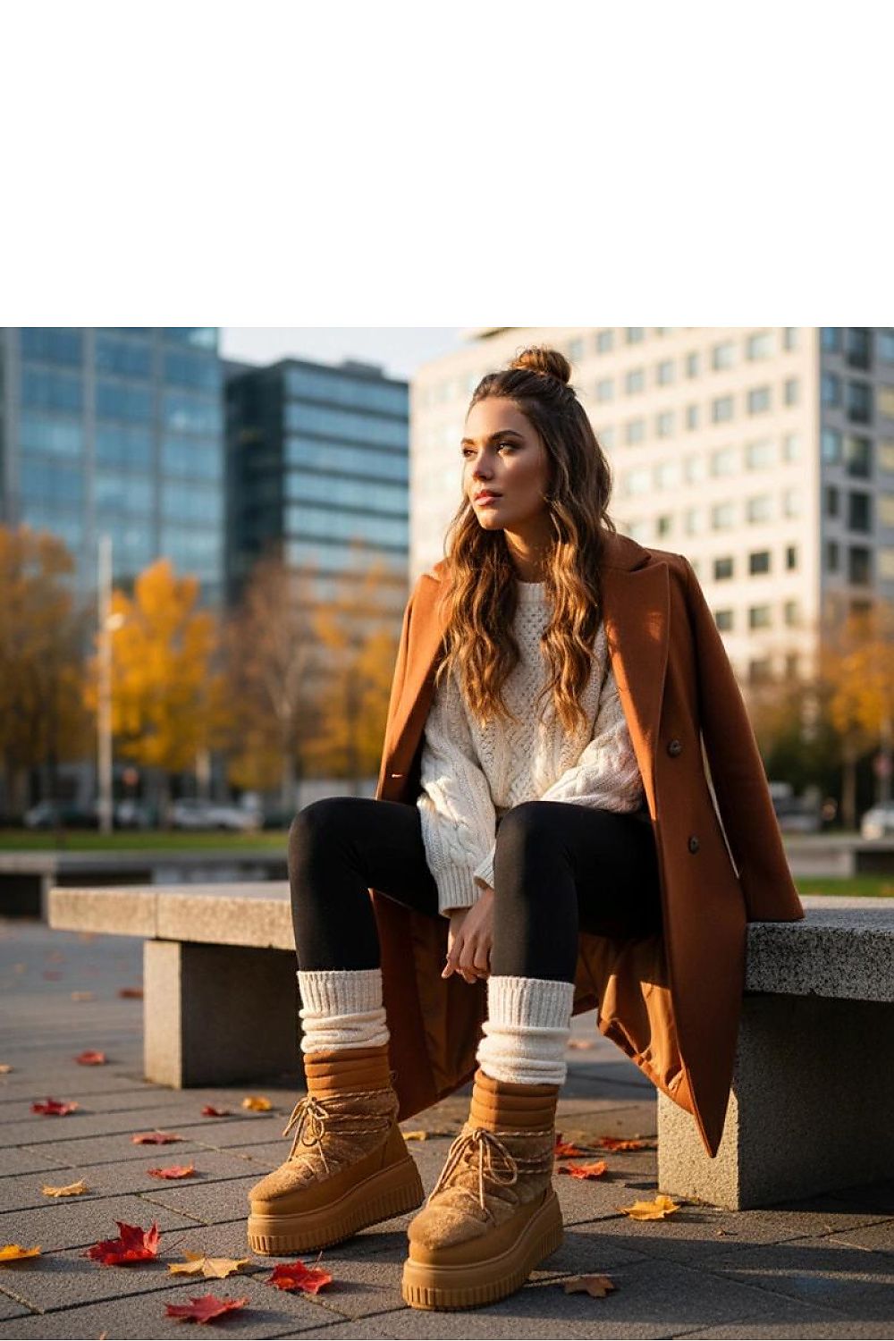 Side view of Luxury Solea Snow Boots With Fur highlighting the 15 cm high shaft for ankle support and luxurious fur lining for warmth.