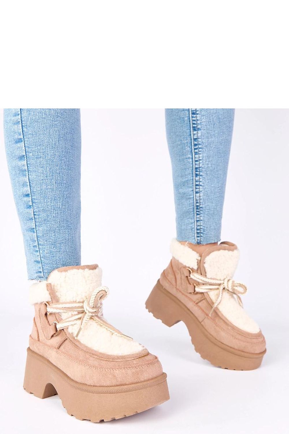 Luxury Faux Suede Winter Snow Boots by Solea featuring a high platform and elegant fur lining for ultimate winter style.