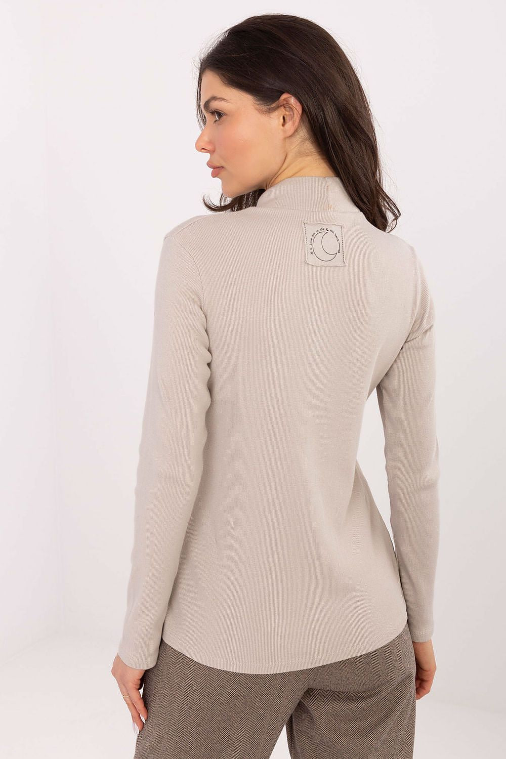 Versatile Elegant Casual Long Sleeve Turtleneck Blouse in EU Size 0 by Factory Price, perfect for both casual and semi-formal occasions.