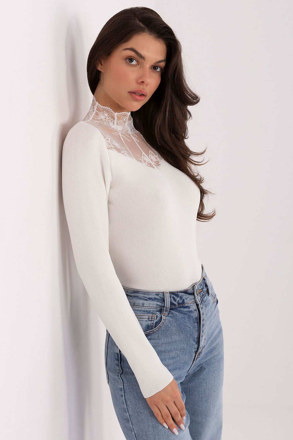 Versatile long-sleeve Women's Blouse by Factory Price, suitable for both office and evening style.