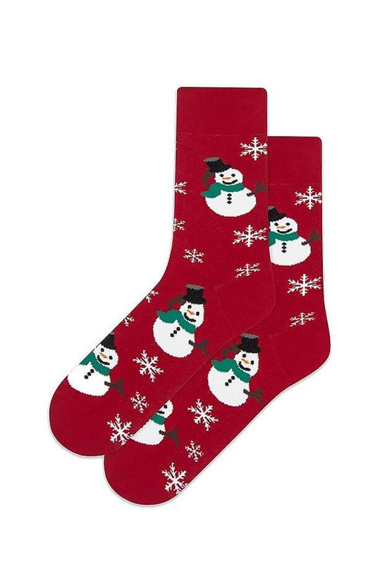 Gatta luxury high cotton socks featuring a charming snowman design, perfect for winter warmth and festive occasions.