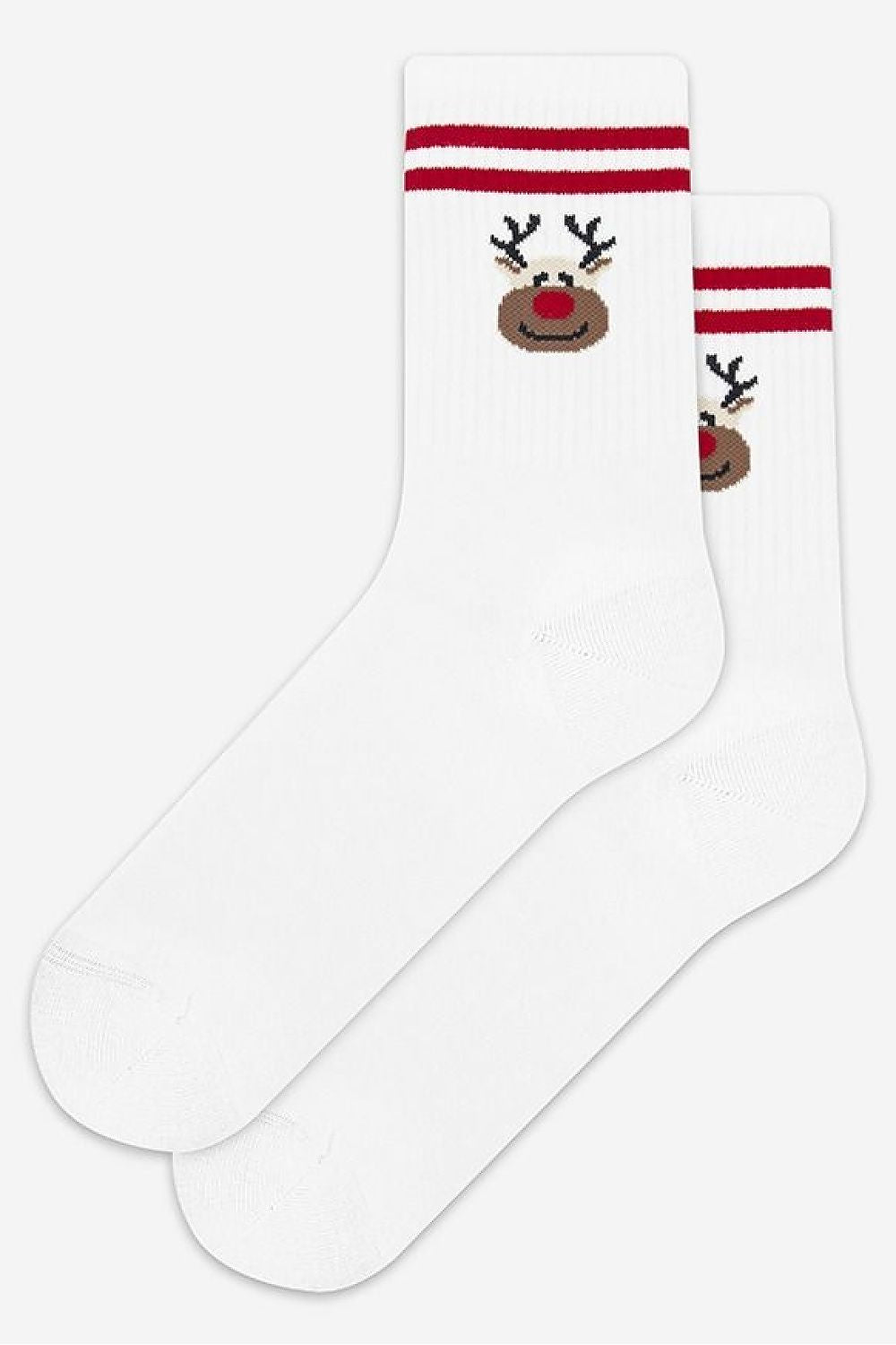 Luxurious high Christmas socks by Gatta featuring an elegant reindeer motif, perfect winter gift for sizes 36-41, designed for warmth and style.