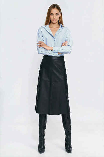 Luxury Nife long sleeve shirt showcasing premium cotton blend, ideal for versatile office or casual wear.