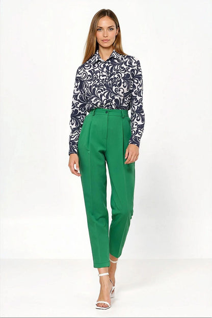 Elegant High-Waisted Balloon Trousers for Women by Nife, showcasing a sophisticated design perfect for office attire.