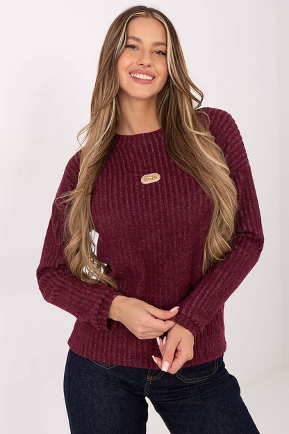 Luxurious Classic Round Neck Jumper in Cotton Blend by Relevance, showcasing its elegant round neckline and soft fabric, ideal for everyday style.