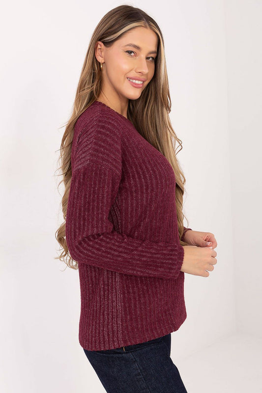Versatile Classic Round Neck Jumper in Cotton Blend from Relevance, highlighting its perfect fit on various body types, ideal for casual or smart occasions.