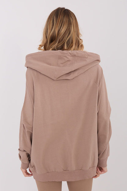 Luxury Women's Hoodie Sweatshirt by Relevance featuring a stylish zipper closure and pockets, crafted from a premium cotton blend for ultimate comfort.