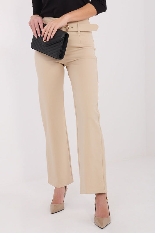 Elegantly Tailored Women’s Trousers by Italy Moda, high waist design showcasing a sophisticated silhouette in a luxurious fabric blend.