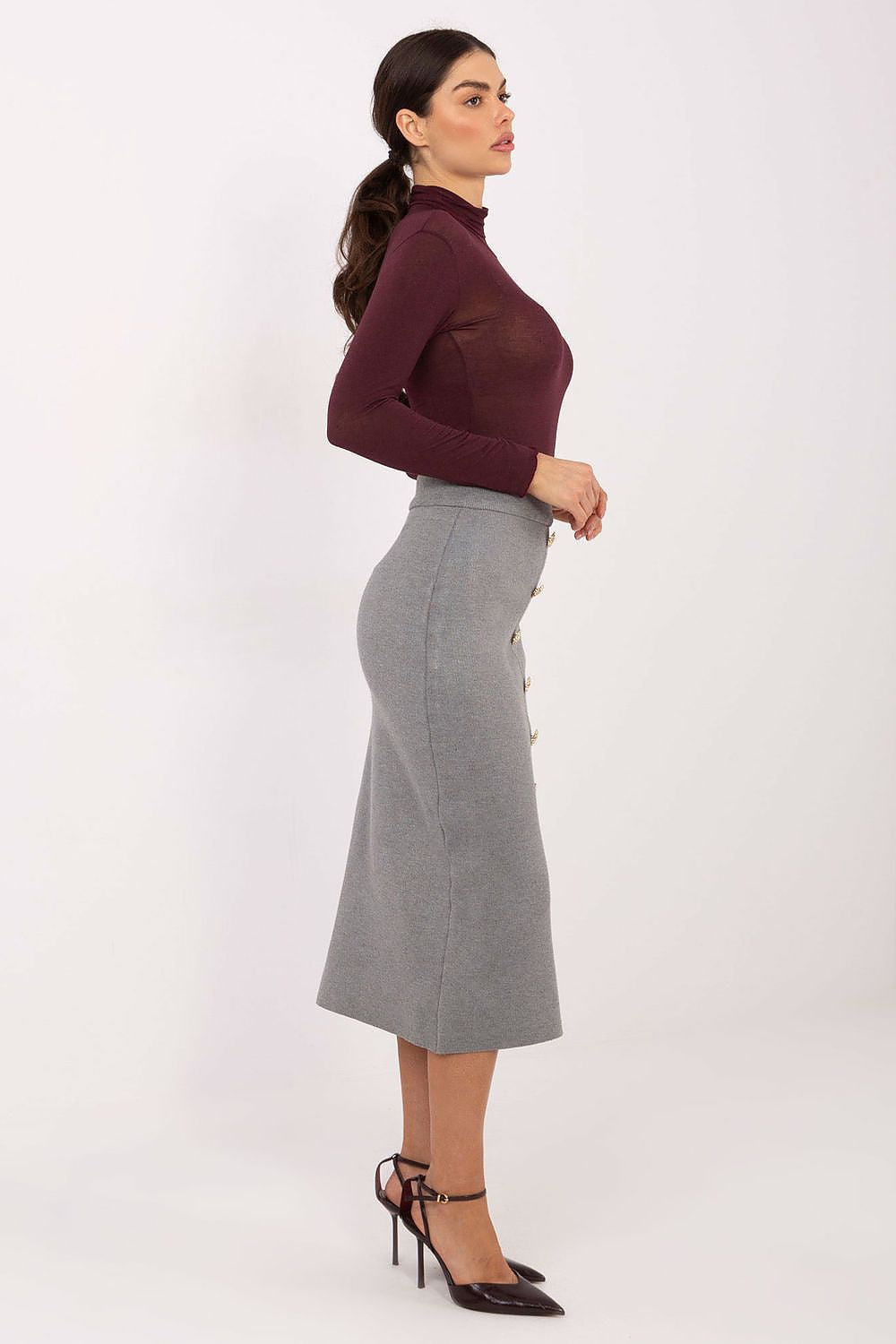 Comfort fit elegant knit skirt by Factory Price showcasing its timeless design, perfect for both formal occasions and everyday wear.