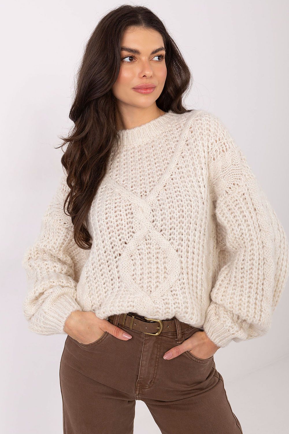 Flat lay of the Luxury Soft Women's Sweater by Factory Price, emphasising its superior comfort and luxurious fabric blend.