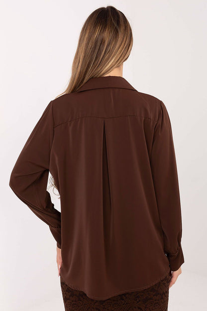 Elegant long sleeve women's shirt by Factory Price in EU size 0, crafted from classic polyester with a decorative jabot.