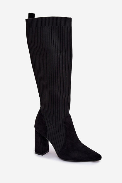 Elegant women's sock-style heel boots by Step in Style featuring a 9 cm heel, perfect for elevating any outfit for special occasions.