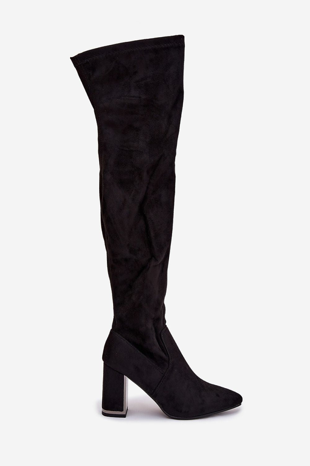 Stylish knee-high boots featuring a chic design and pointed toes, crafted by Step in Style for a feminine look.