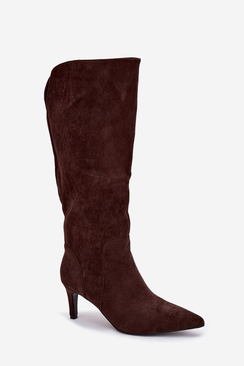 Luxury eco-suede stiletto heel boots for women, designed by Step in Style, featuring a comfortable shoe blanket lining for warmth during colder days.