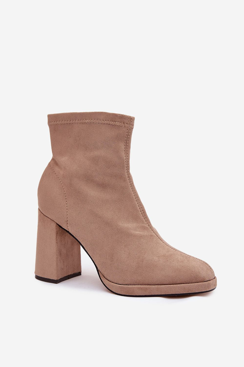 Elegant women's eco-suede ankle boots from Step in style, featuring a stylish zipper closure and a 9.5 cm heel, perfect for chic autumn looks.