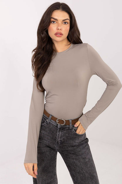 Elegant long sleeve blouse by Sublevel in minimalist style, perfect for versatile fashion options for any occasion.