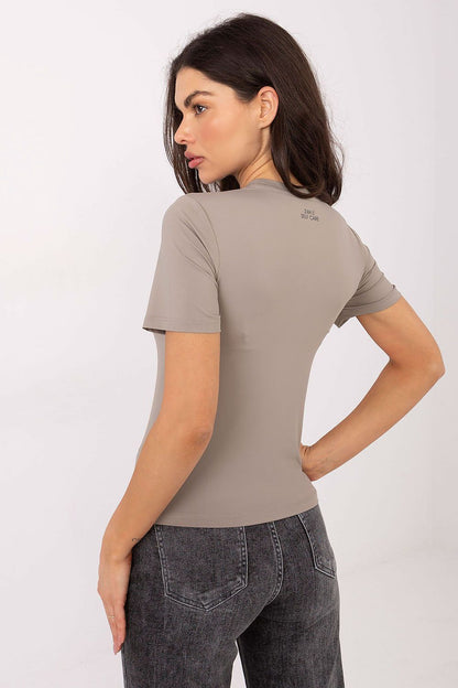 Luxurious Sublevel casual women's blouse in a breathable polyamide blend, showcasing minimalist design, perfect for warm weather.