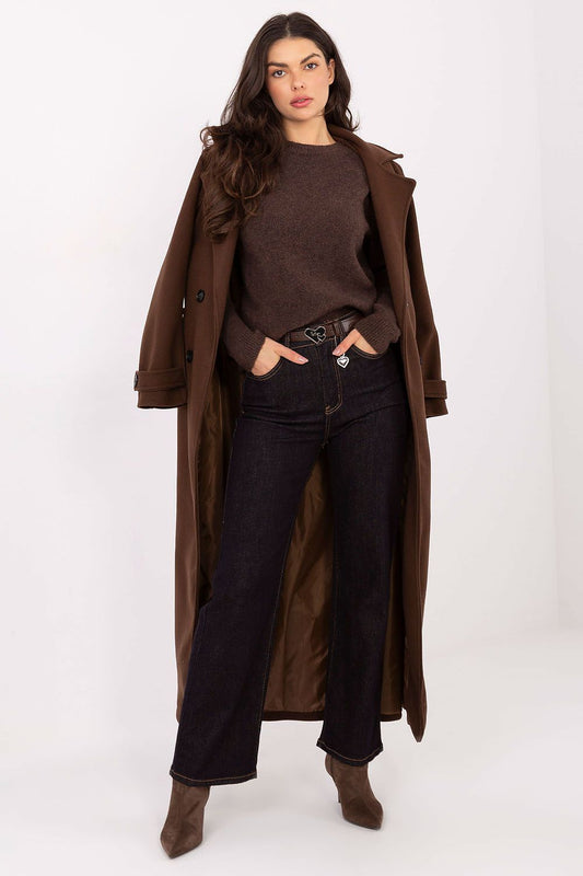 Luxury Women's High-Waisted Straight Leg Jeans in classic denim style, crafted by Factory Price, offering 98% cotton comfort for everyday elegance.