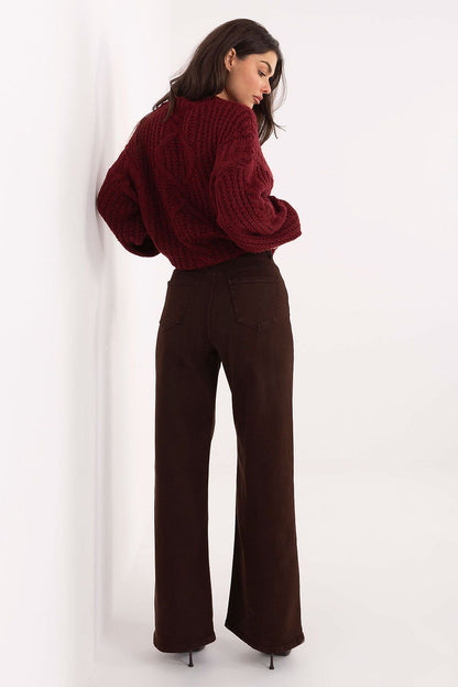 Versatile elegance of high waist straight leg jeans by Factory Price, perfect for casual outfits, highlighting superior tailoring and luxurious cotton blend.