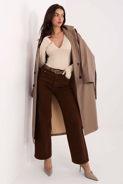 Elegant Women's High Waist Straight Leg Jeans by Factory Price, designed with comfort fit and crafted from a luxurious cotton blend for a sophisticated look.