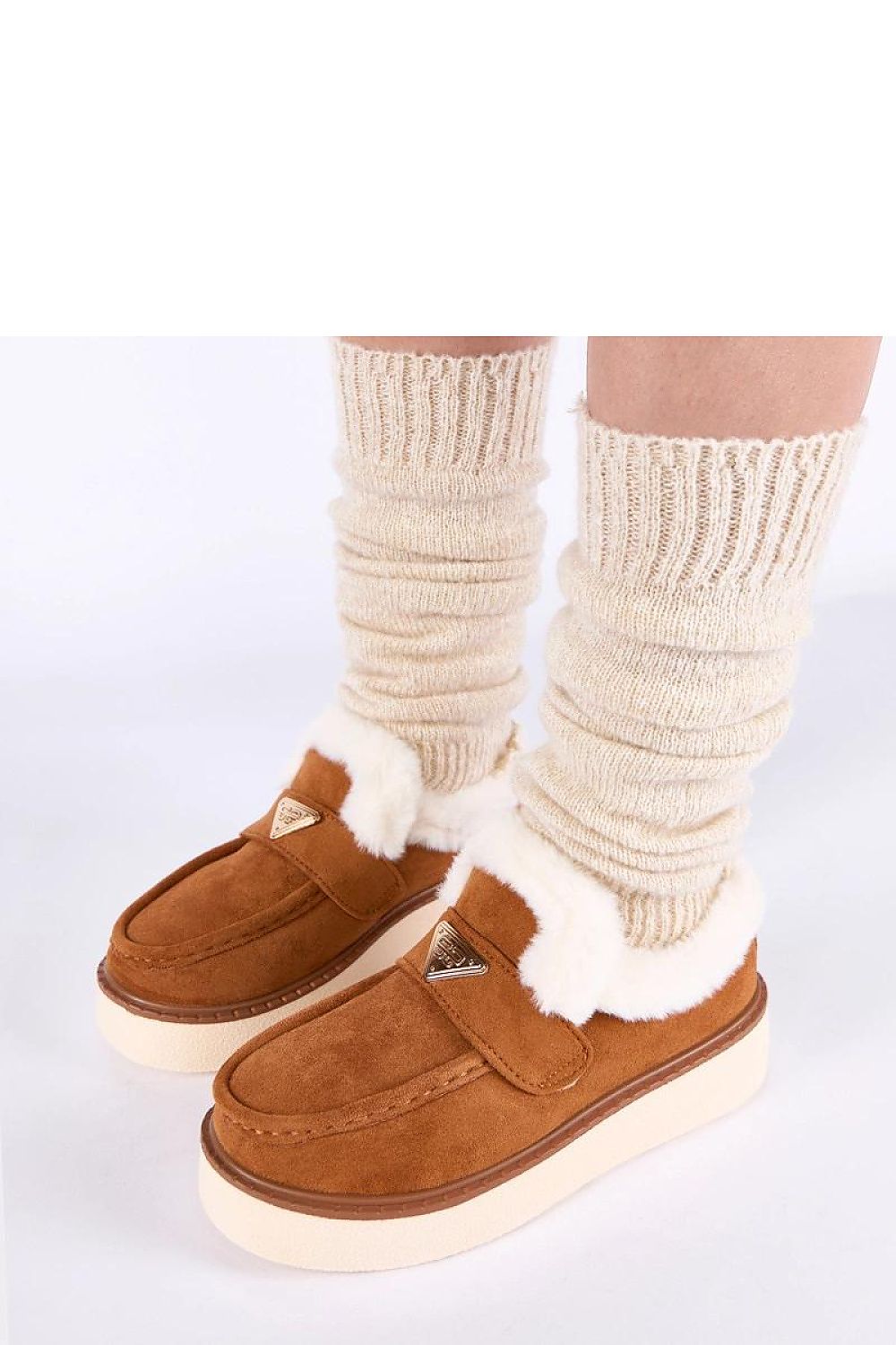 Solea light beige moccasins for women with a flat non-slip sole, combining luxury and practicality for everyday use.