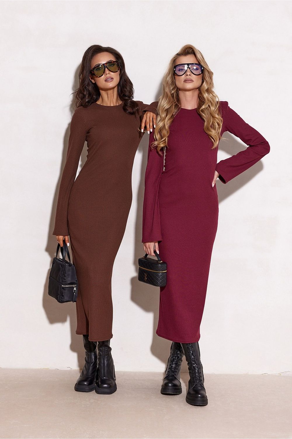 Elegant Knit Daydress by Roco Fashion, showcasing the luxurious soft breathable fabric and perfect fitted silhouette for a sophisticated everyday look.