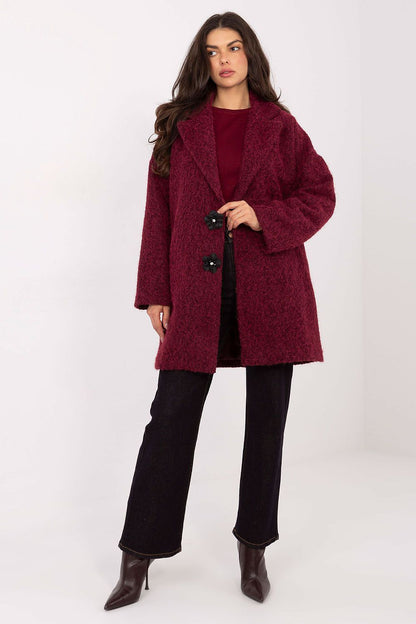 Timeless women's knee-length coat by Factory Price, perfect for formal events or casual outings, highlighting sophistication and comfort.