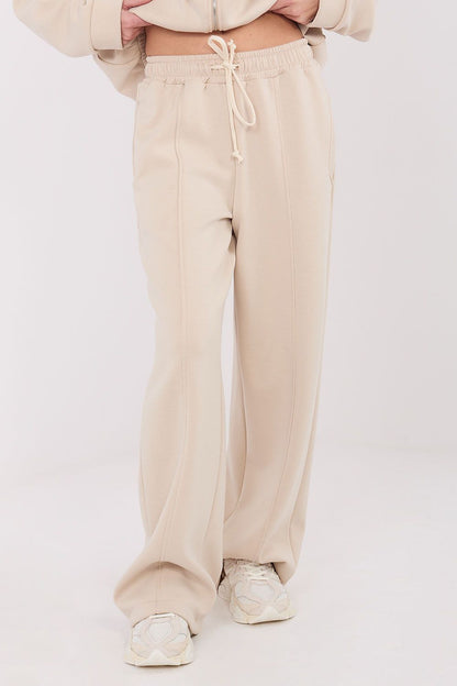Stylish wide leg sweatpants from Factory Price showcasing a chic high-waisted silhouette, perfect for urban casual wear.