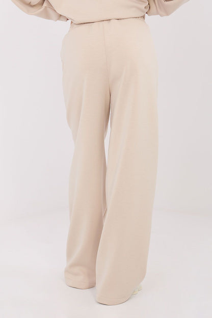 Elegant casual trousers from Factory Price in a luxurious soft fabric blend, tailored for a flattering high-waisted fit and relaxed wide legs.