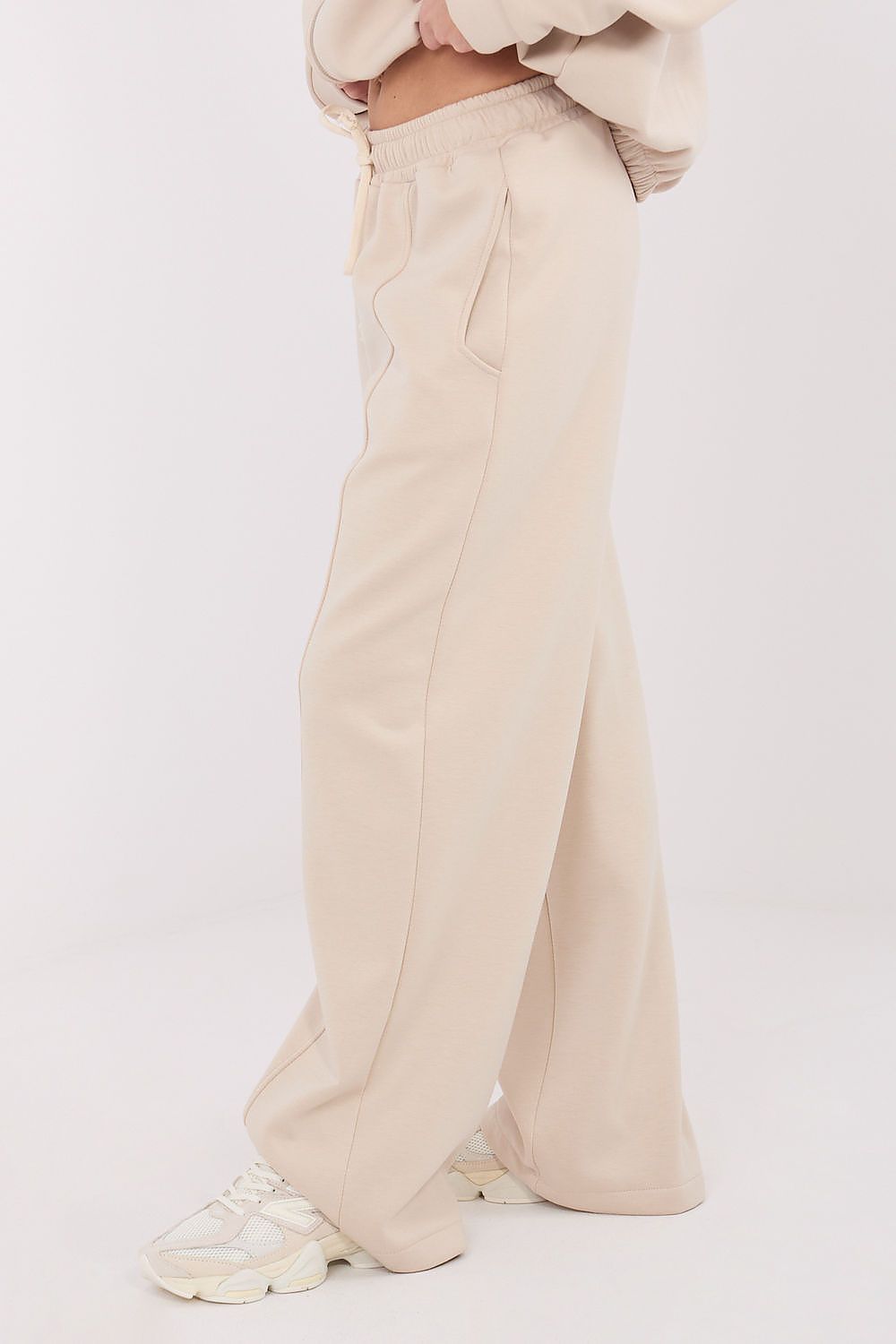 Versatile high-waisted wide leg sweatpants by Factory Price, ideal for creating effortlessly chic looks for various casual occasions.