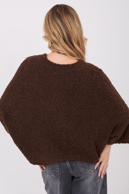 Chic and comfortable boucle sweater with a fluffy texture, offering timeless fashion for everyday wear, by Factory Price.