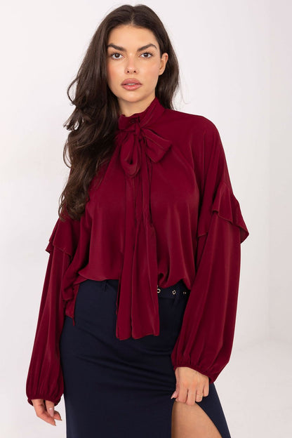 Stylish long sleeve women's shirt displayed elegantly on a hanger, size EU 0, designed by Factory Price with lightweight material and classic button fastening.