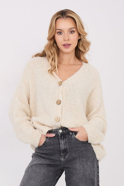 Chic women's cardigan sweater with elegant detailing, designed with comfort and style in mind, perfect for versatile wear by Factory Price.
