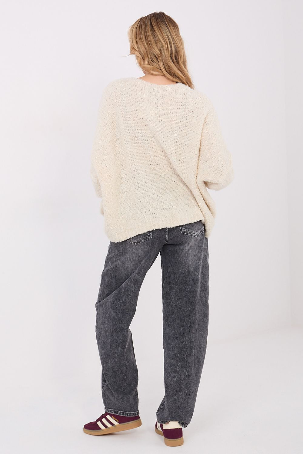 Elegant Women's Cardigan Sweater with V-Neck and Decorative Buttons by Factory Price, showcasing soft acrylic blend fabric and perfect for layering in a luxurious style.