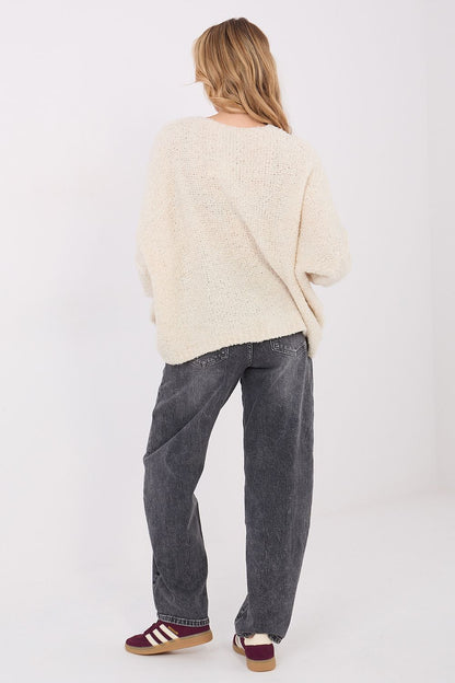 Elegant Women's Cardigan Sweater with V-Neck and Decorative Buttons by Factory Price, showcasing soft acrylic blend fabric and perfect for layering in a luxurious style.