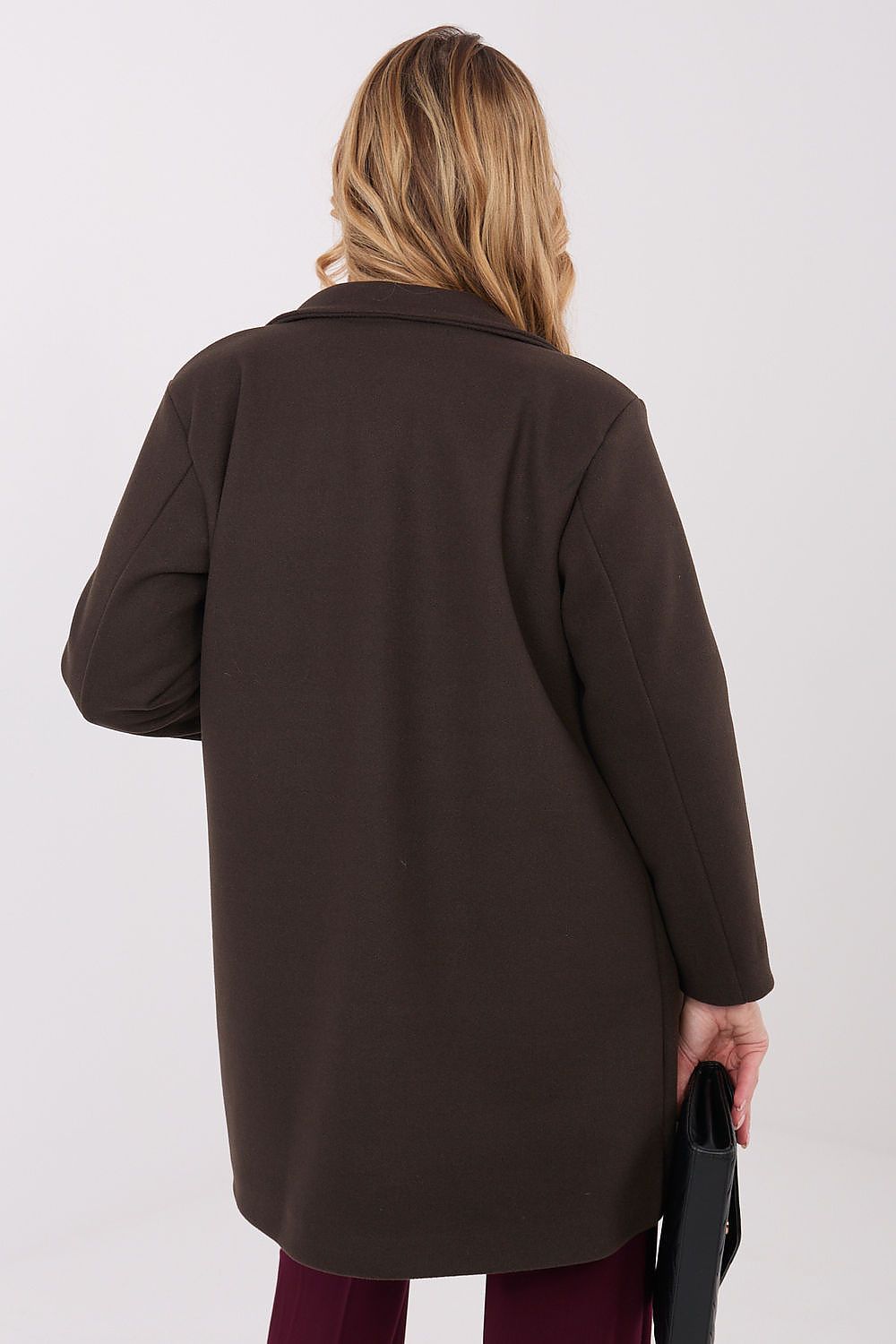 Stylish and modern Women's Transitional Coat by Italy Moda featuring button closure and slip pockets, ideal for elegant autumn wear.