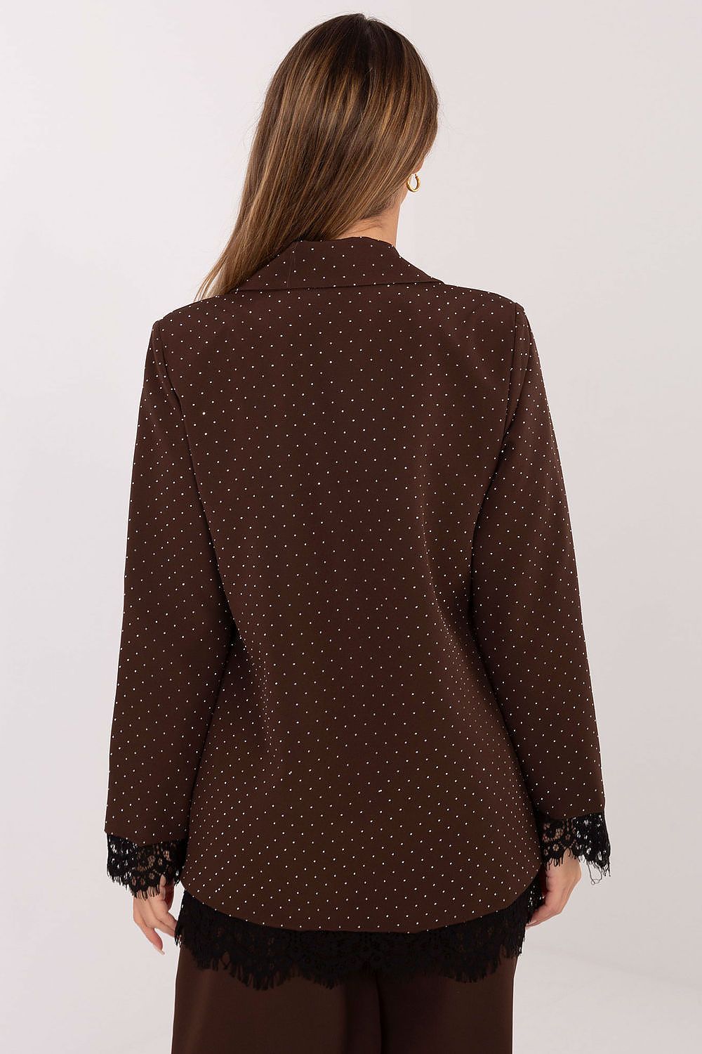 Elegant Women's Blazer from Italy Moda, combining classic style with modern embellishments for a chic evening look.