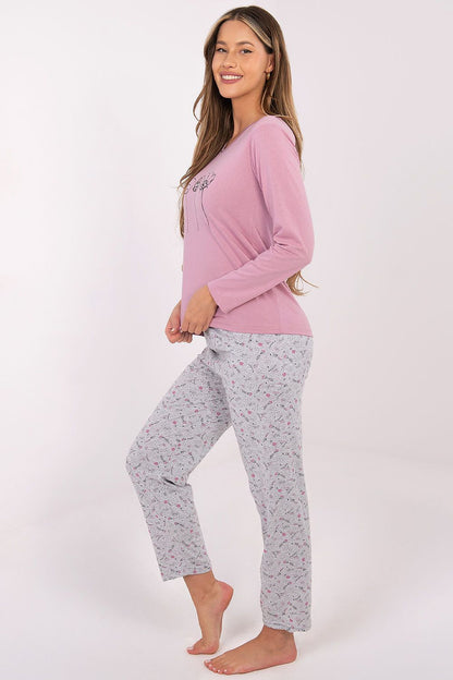 Forever Pink luxury women's pyjama set, combining breathable cotton with feminine details, ideal for stylish everyday wear.