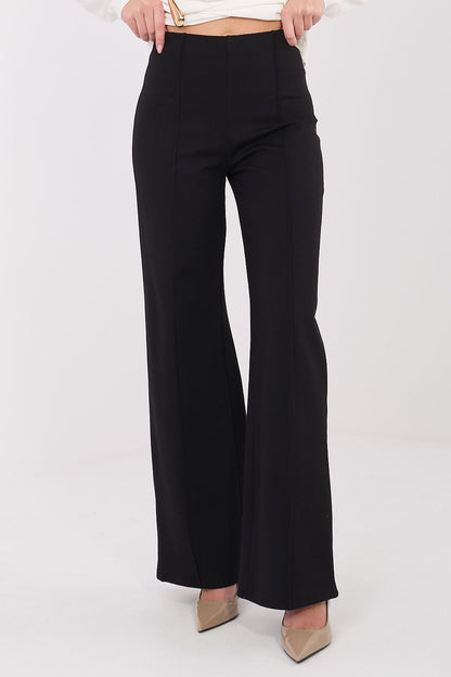 Chic high waist wide leg trousers by Rue Paris, exemplifying modern fashion and comfort while enhancing the silhouette effortlessly.