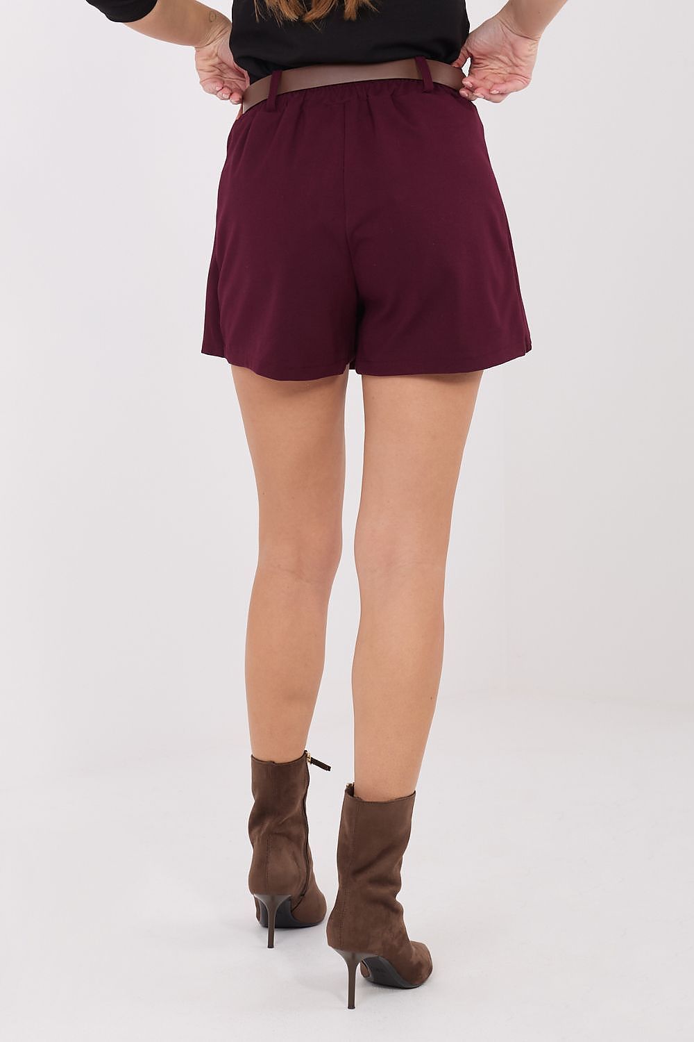 Stylish Rue Paris High Waist Skort, designed with a flattering high waist and pleated details, ideal for both work and leisure.