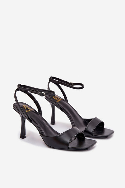 Stylish women's slim heel sandals with ankle strap by Step in Style, highlighting a refined silhouette and suitable for upscale events.