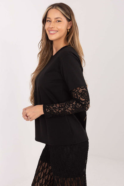 Casual yet refined Women's Blouse by Italy Moda featuring a classic round neckline, combining breathable material with feminine styling for daily wear.