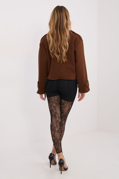 Italy Moda elegant women's leggings in EU size 0, featuring a flexible viscose blend with a lace-like texture, perfect for a sophisticated look.