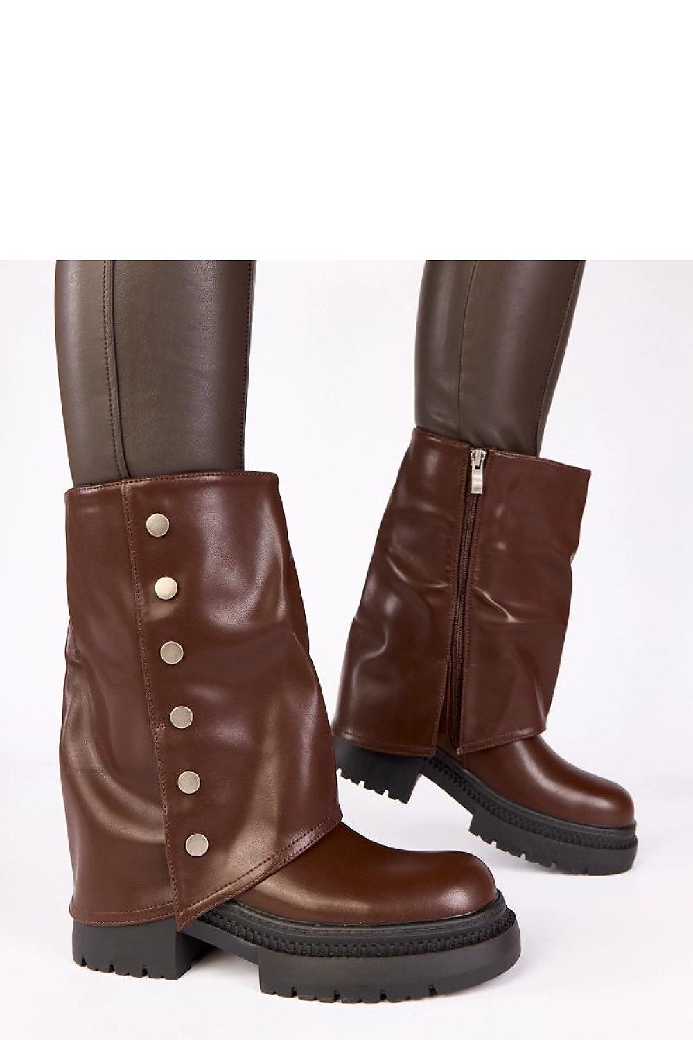 Solea Luxury Chocolate Carla Platform Ankle Boots on a fashionable background, exemplifying comfort and sophisticated design for stylish women.